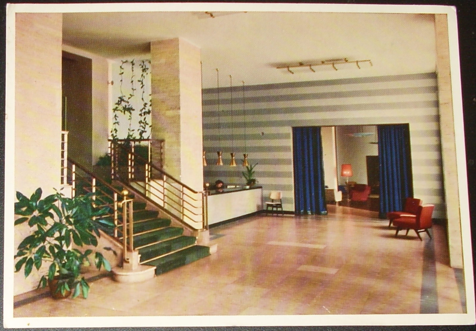 Postcard ~ 1960s: Bad Wildungen Fürstenhof entrance hall Waldeck-Frankenberg