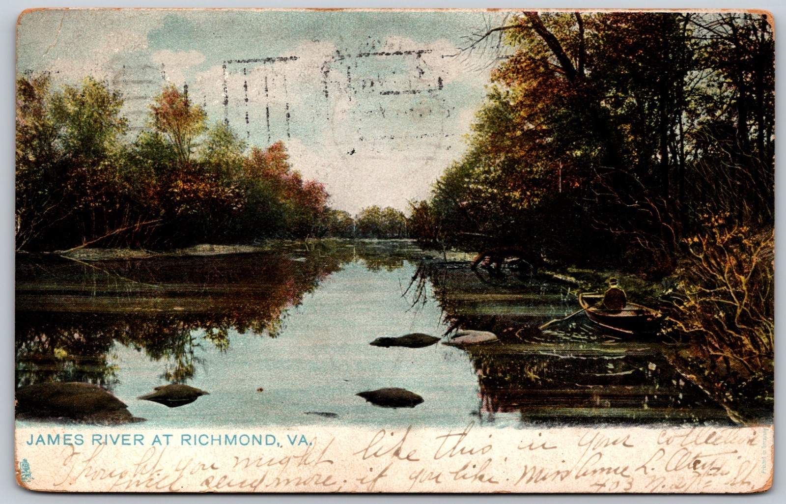1906 James River Scene Richmond Virginia ANTIQUE Postcard 9806