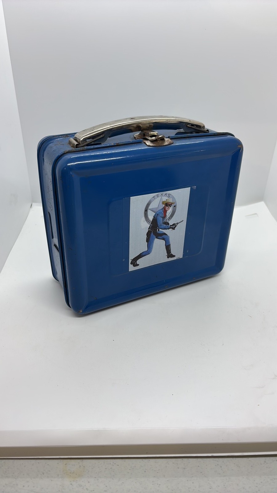 1950s Texas Ranger Metal Lunchbox with Aladdin Thermos