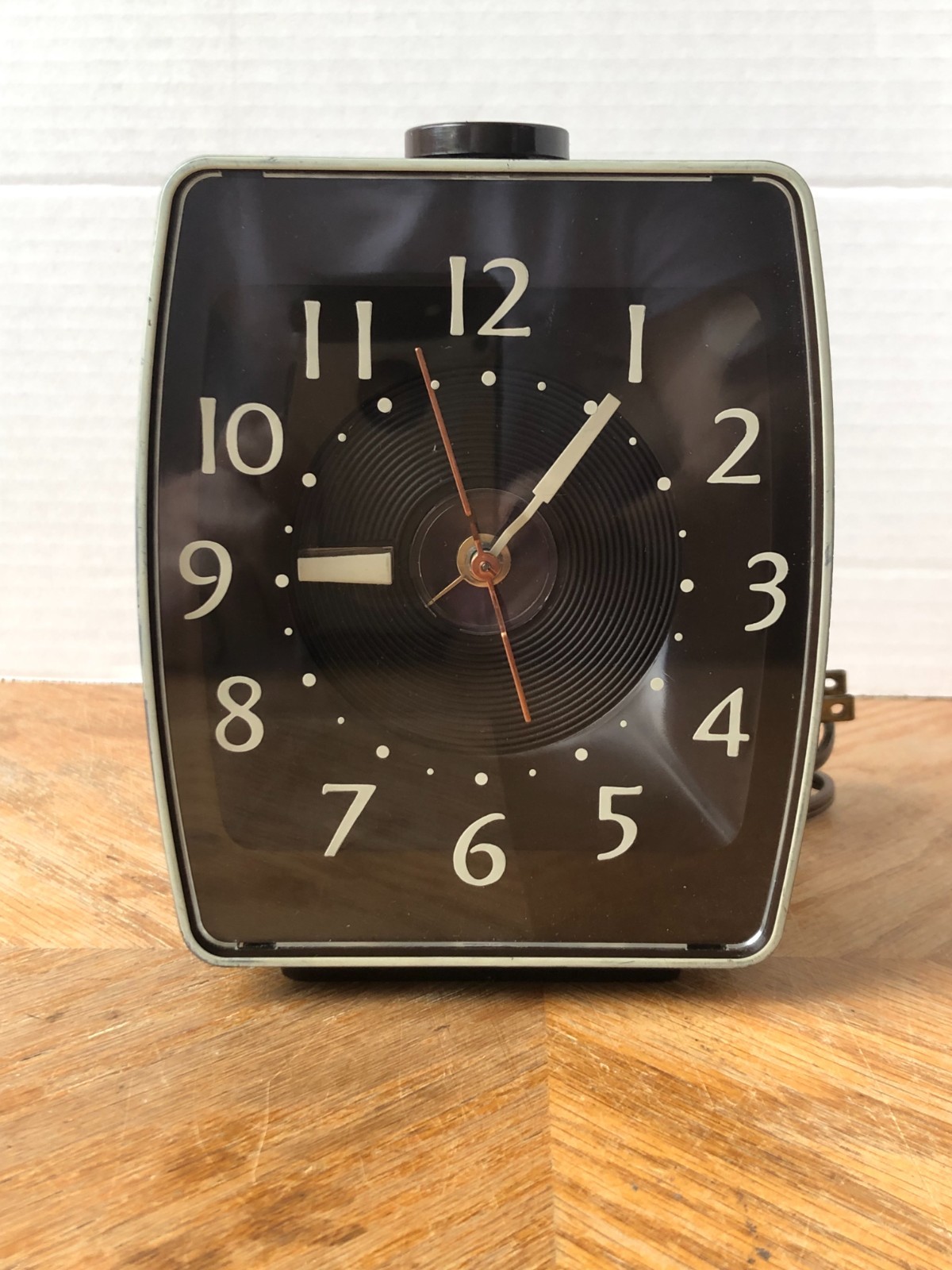 Vintage HOYLE PRODUCTS High Time Ceiling Projection Alarm Clock Brown EUC  WORKS