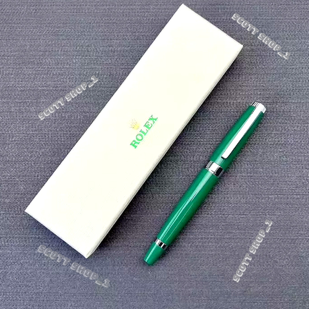 Rolex Emerald Green Ballpoint Pen Luxury Executive Gift Rare Collectible