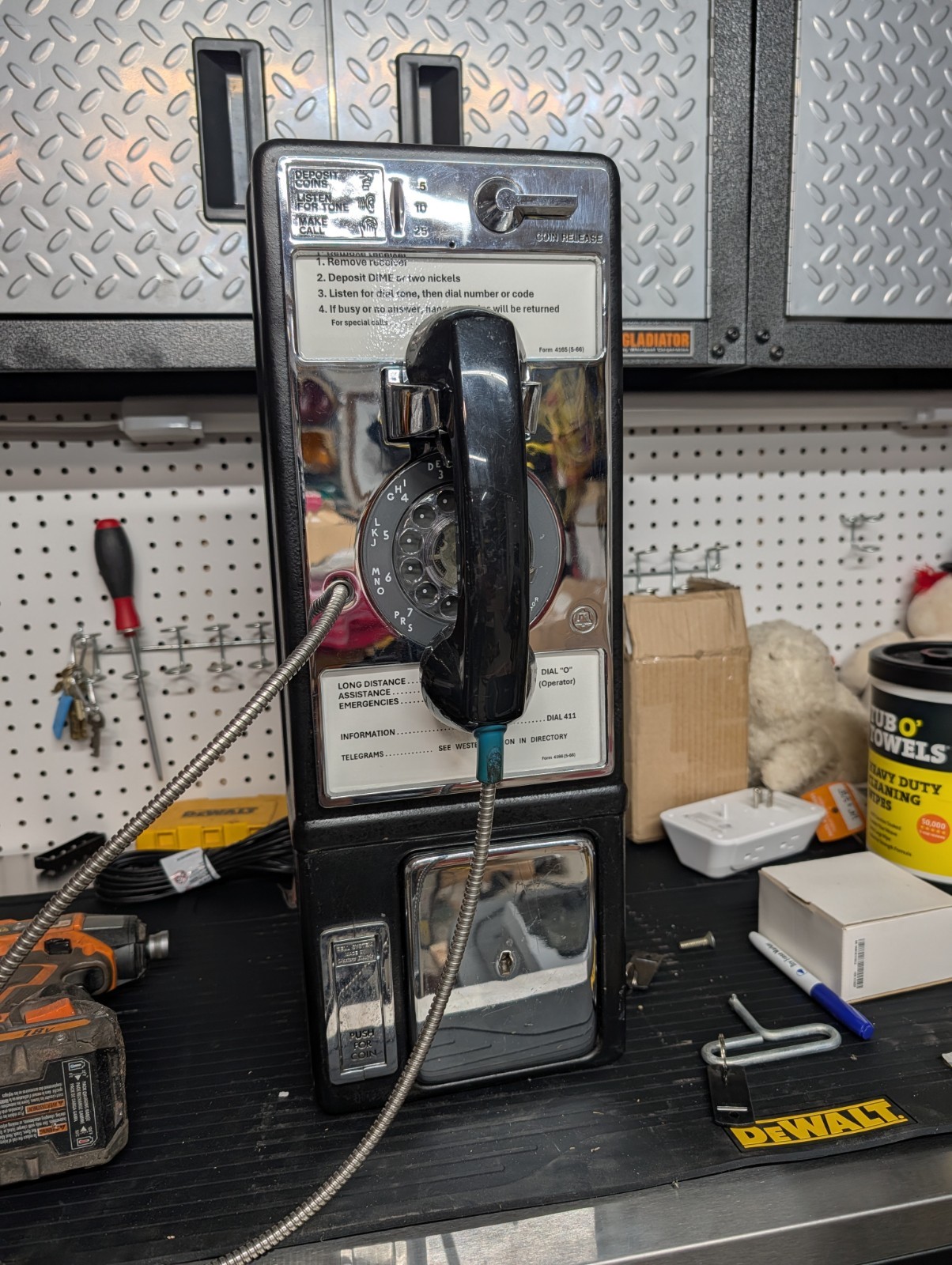 WORKING Real Used MINT 60s 70s Payphone Converted To Regular Phone MINT RARE 