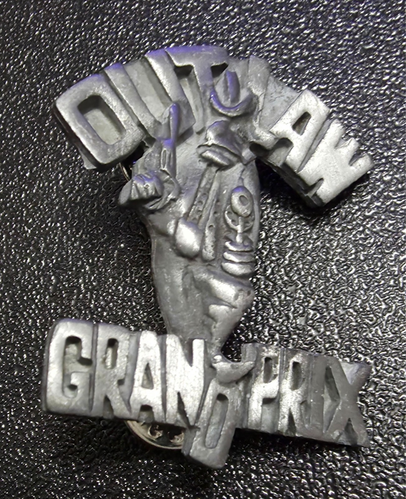 Motorcycle Pin Outlaw Grand Prix Vintage B1