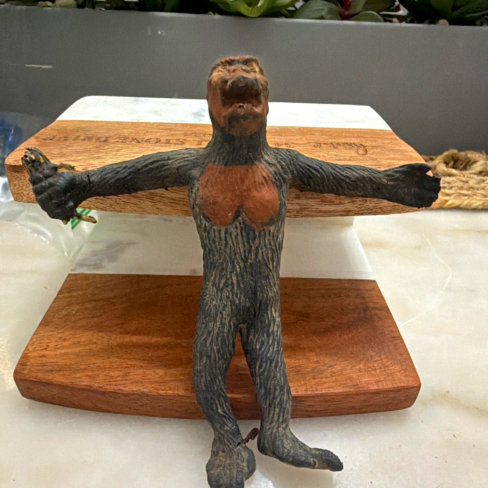 Vintage 1970s Bendable King Kong Toy Figure RKO General Marked #6217  w/Fay Wray