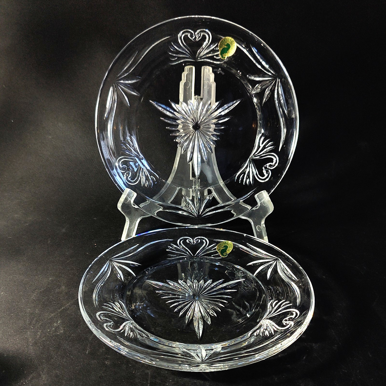WATERFORD WEDDING COLLECTION SALAD PLATES, Cut Lead Crystal, 8\