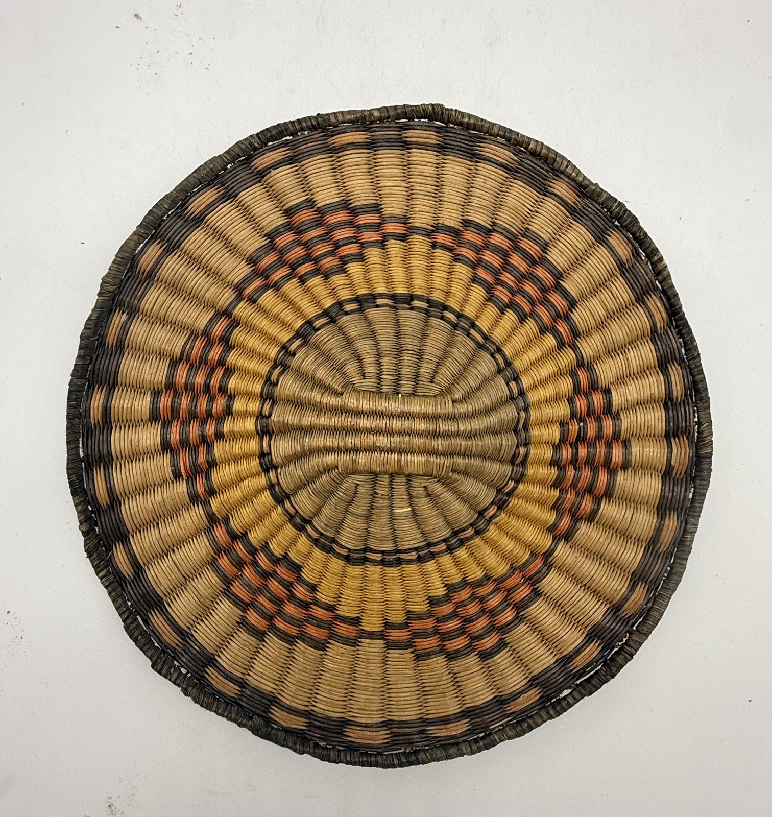 Old Hopi Wicker Basket 11 1/2”Diameter 