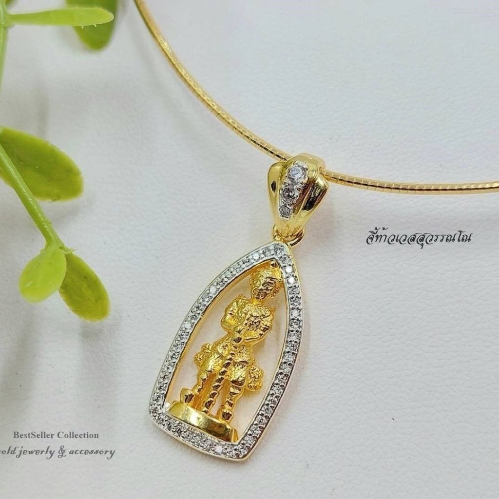 Thao Wessuwan Giant Thai Amulet Pendant Talisman Buddha God Wealthy Fortune