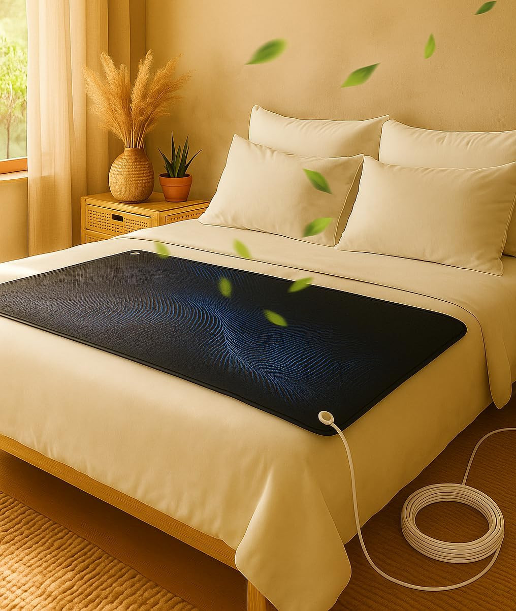 Grounding Mat for Bed, Earthing Mat for Better Sleep & Stress Reduction, Groundi