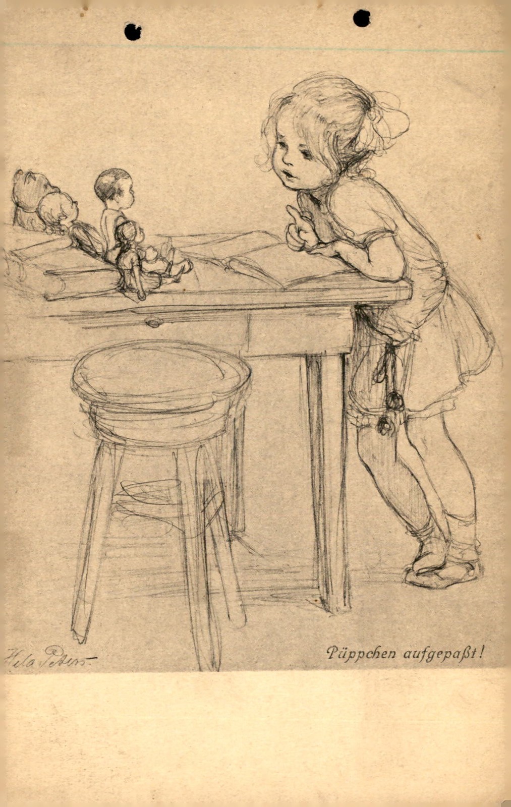 Illustrated Postcards by Hela Peters, 1917 Postcard Illustrated Postcards by Hela Peters, 1917 Postcard