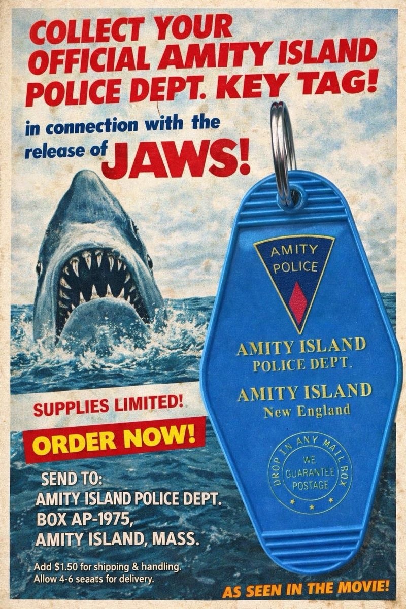 Amity Island Police Department Keytag – A Tribute to Jaws’ Iconic Legacy
