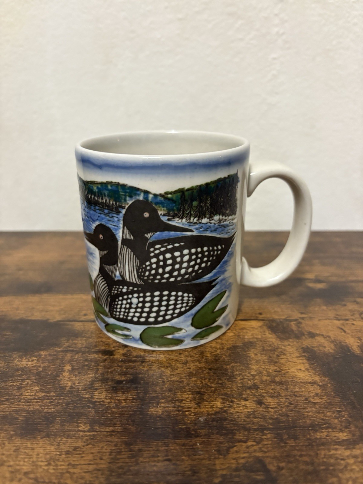 Vintage Otagiri Japan Loon Mug Textured Raised Design - USED