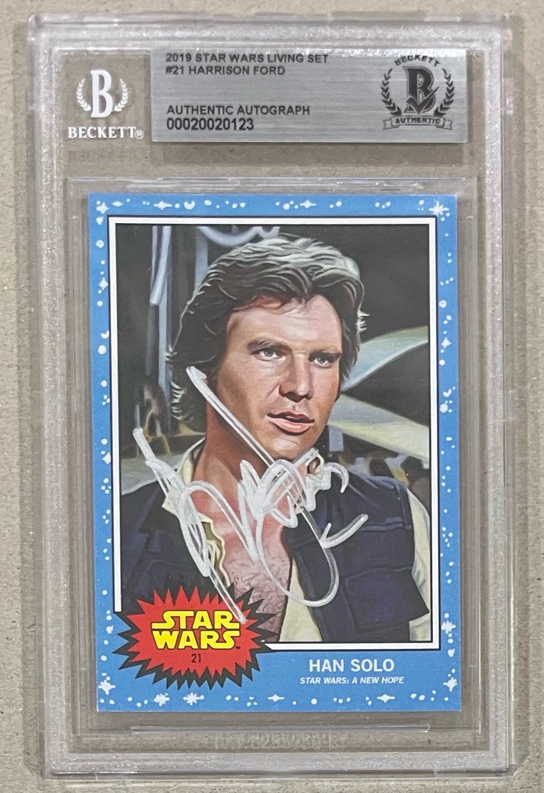 HARRISON FORD Signed 2019 Star Wars Living Set 21 BGS BAS Beckett AUTO AUTOGRAPH