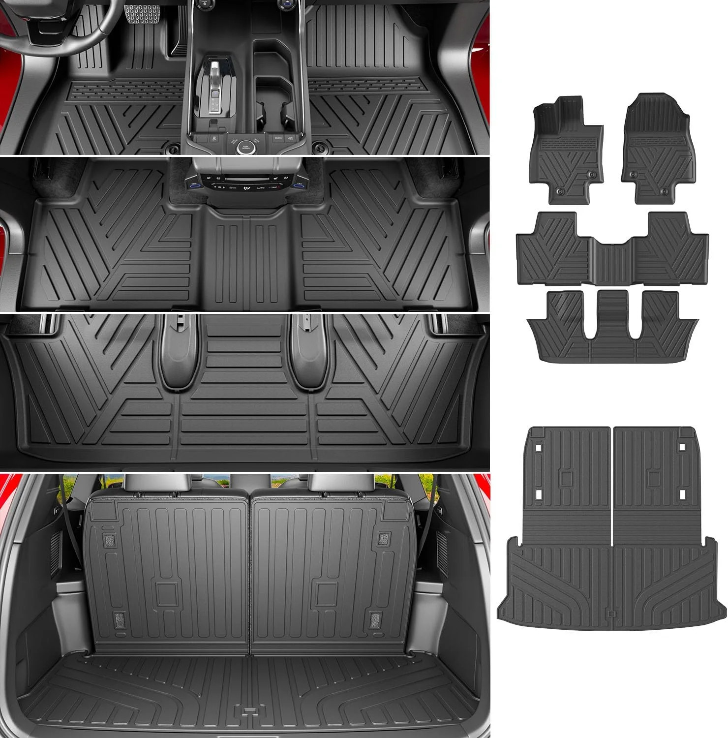 6&7 Seats Floor Mats Compatible with 2024-2026 Lexus TX350 TX500H TX550H+ Cargo 6&7 Seats Floor Mats Compatible with 2024-2026 Lexus TX350 TX500H TX550H+ Cargo