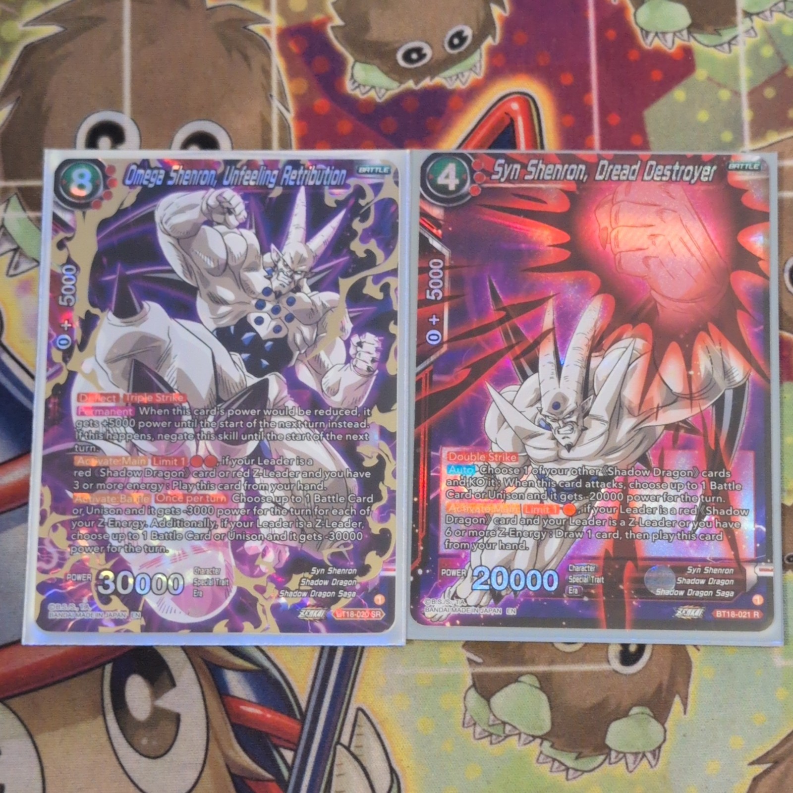 Omega Shenron, Unfeeling Retribution BT18-020 SR & Syn.., Dread Destroyer DBS Omega Shenron, Unfeeling Retribution BT18-020 SR & Syn.., Dread Destroyer DBS