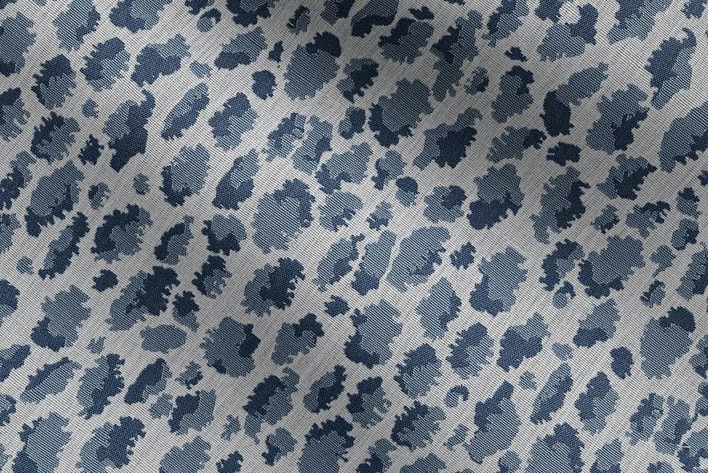 Perennials OUTDOOR Animal Fabric- Leaping Leopards Outta The Blue 0.95 yd 892-06