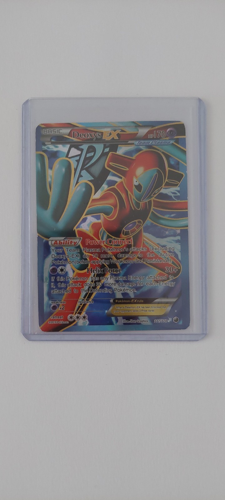 Deoxys EX (Team Plasma) (Full Art) 111/116 Plasma Freeze Holo (English)