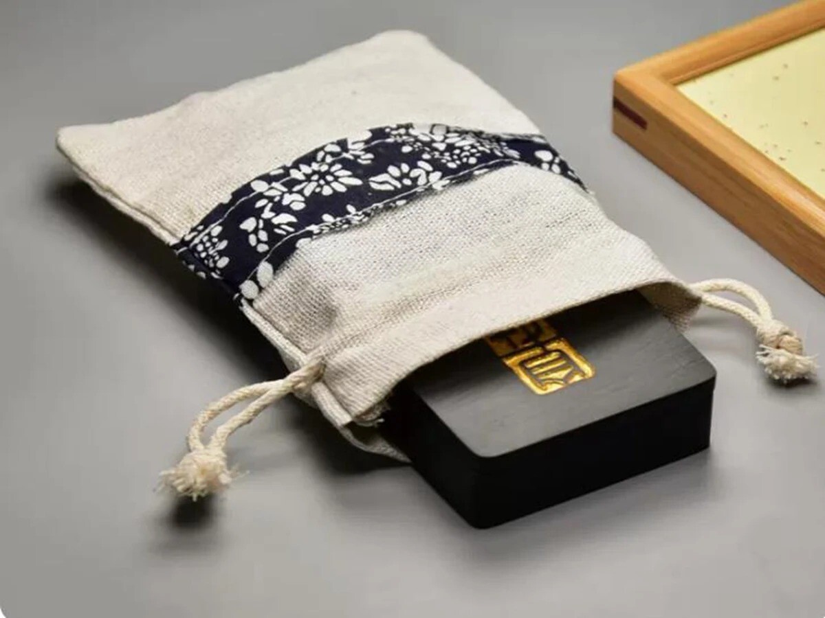 She Ink Stone Rectangular Carving Portable Inkstone Calligraphy Painting Tool