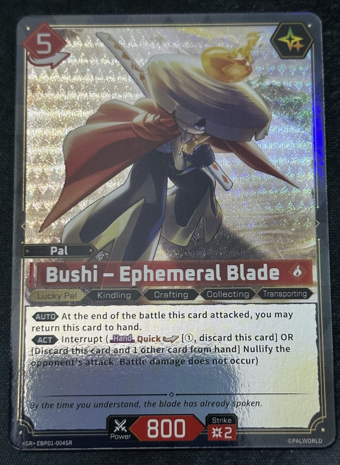 Palworld CCG Bushi Ephemeral Blade SR Foil English EBP01-004SR