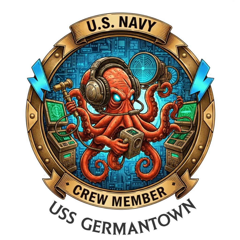USS Germantown Crew Member LSD Navy Pride USN Veteran Gift 4\