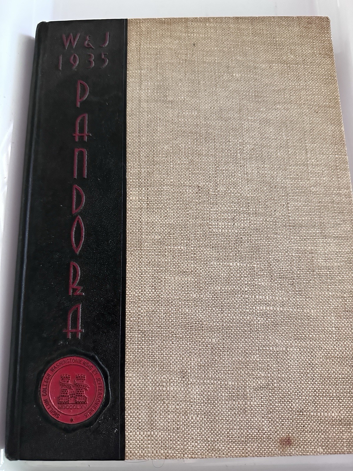 Pandora 1933 Washington Jefferson College  Yearbook