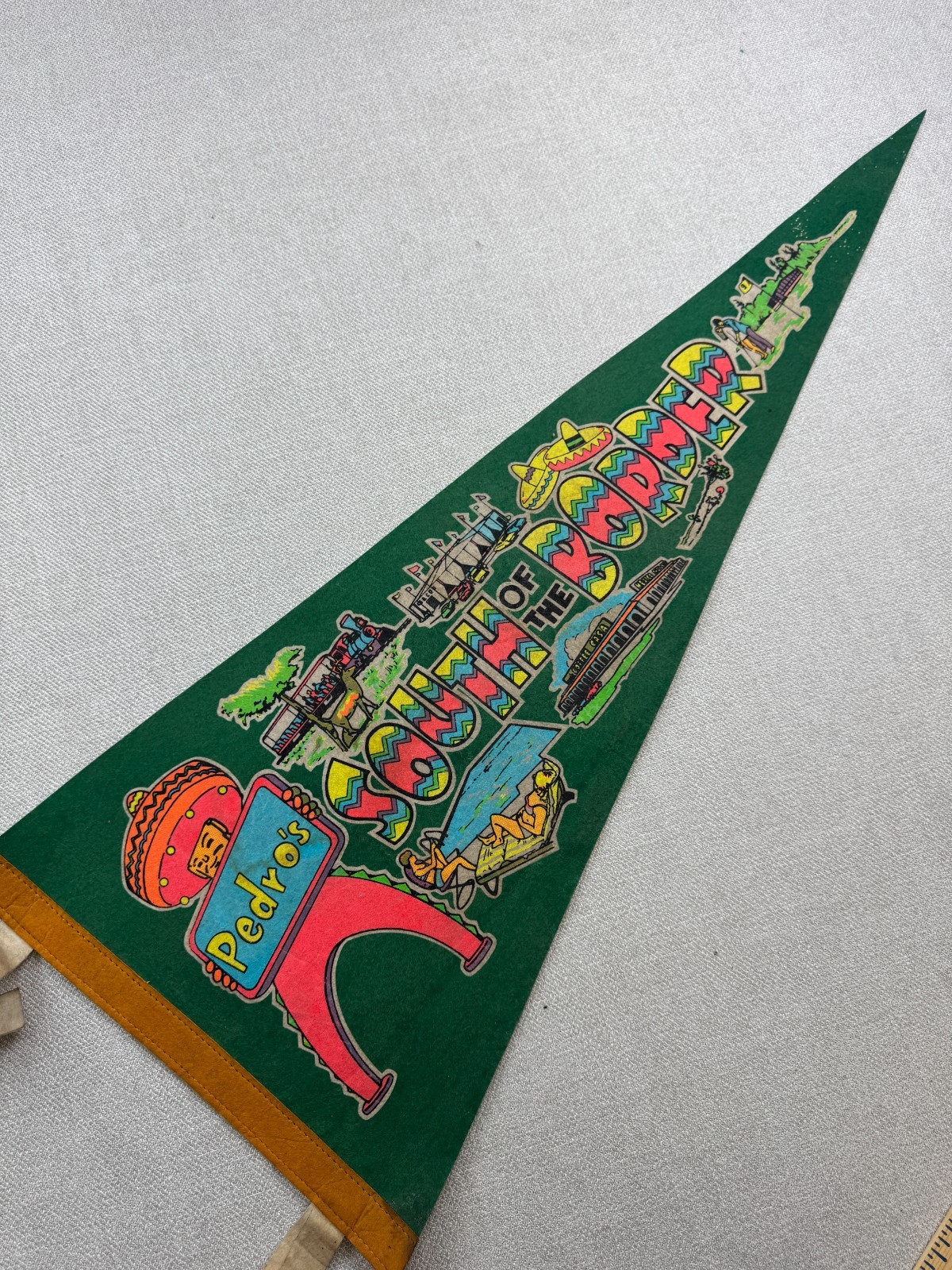 Vintage Pedros South of The Border Pennant Felt 30\
