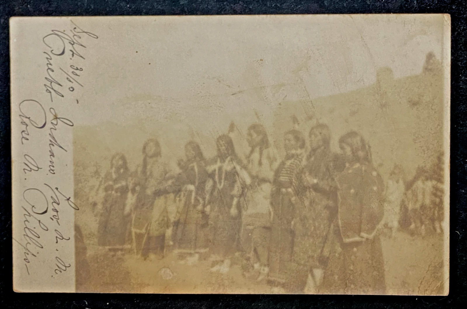 San Geronimo Day Dancers Taos RPPC Photo by Bert Geer Phillips wife Rose M.
