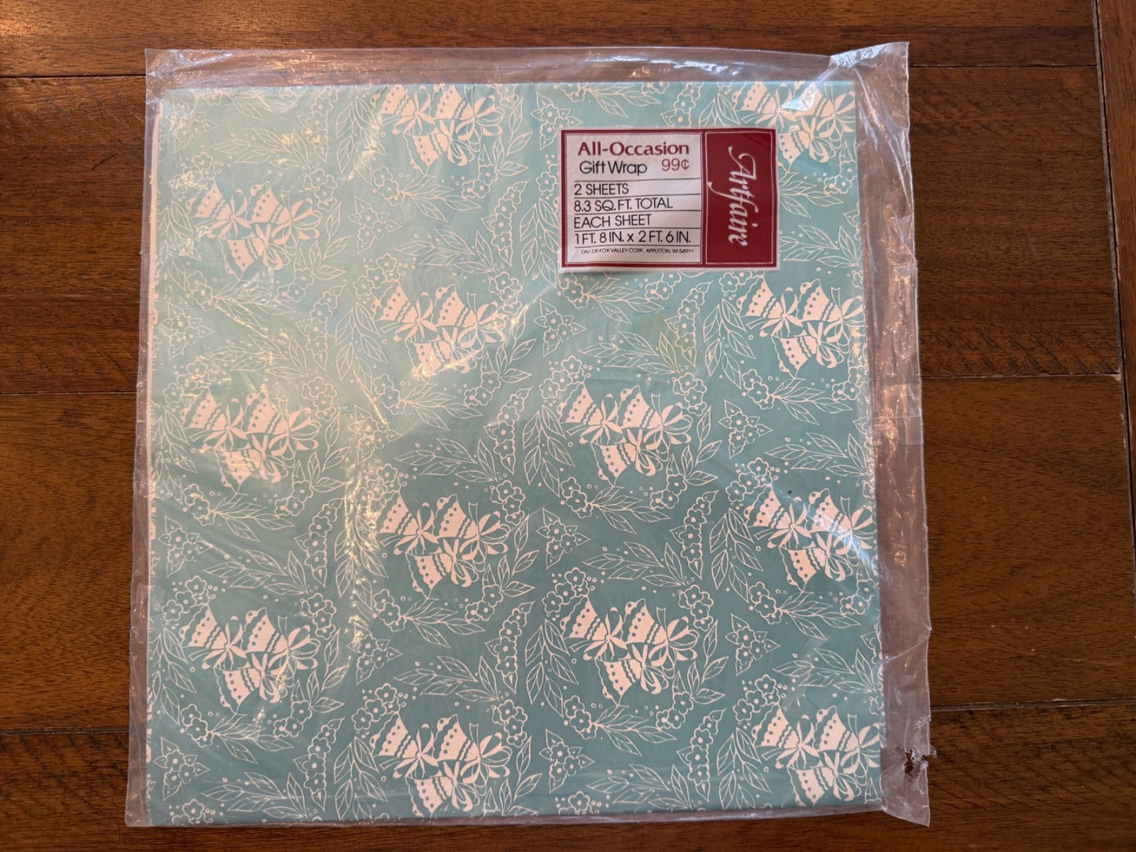 Vintage Artfaire Multi Occasion Gift Wrapping Paper 8 1/3 sq ft 2 Sheets