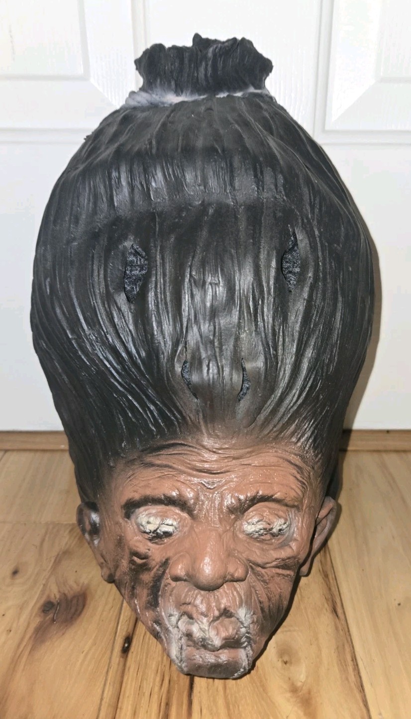 Vintage 1992 Rubies Shrunken Head Mask Distortions Unlimited Halloween Creepy