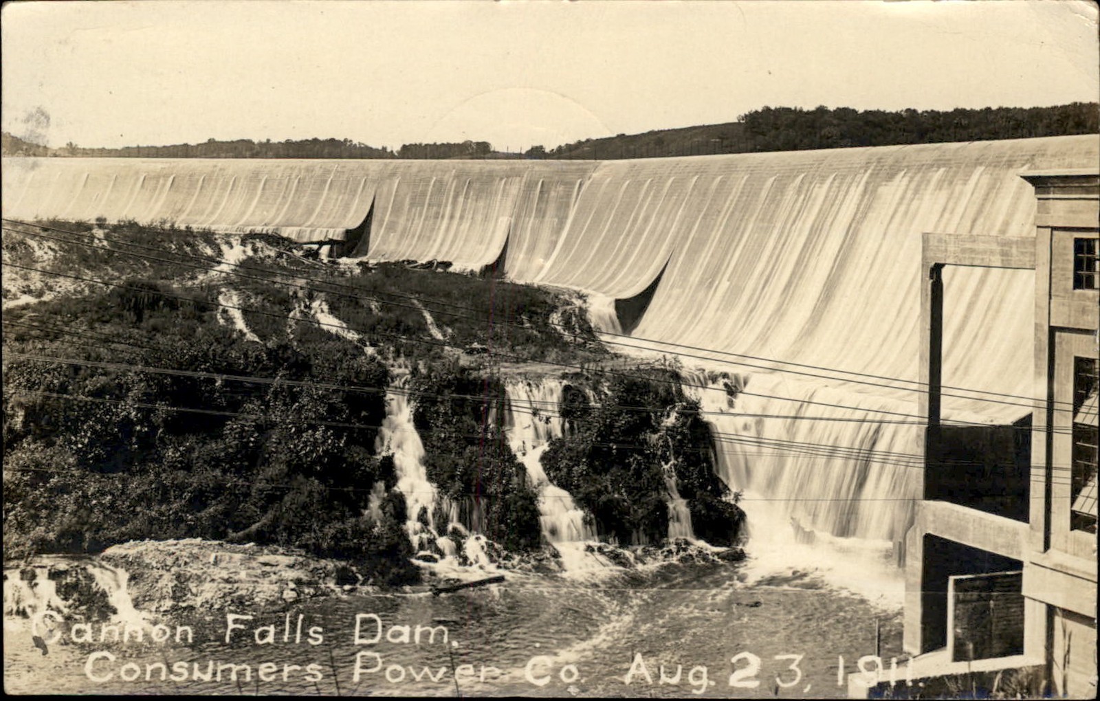 Danbury IA Dam and Waterfall c1910 Real Photo Vintage Postcard Danbury IA Dam and Waterfall c1910 Real Photo Vintage Postcard