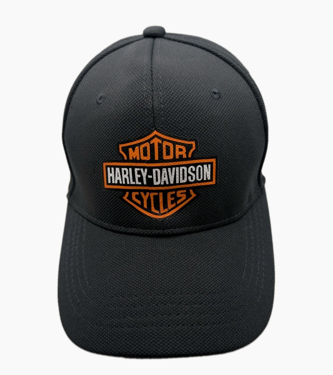 Harley-Davidson Motor Cycles Black Fitted Baseball Cap Hat. Adult S/M Size