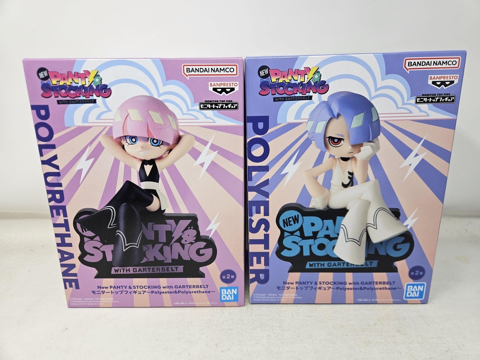Banpresto New Panty & Stocking Monitor Polyester & Polyurethane Figure Set Pink