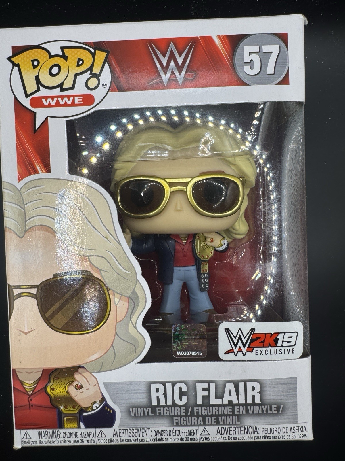 Funko Pop WWE Ric Flair #57 W/ Protector 2k19 EXCLUSIVE 