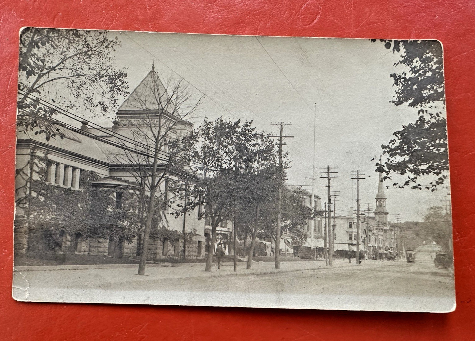 1905-08 ANTIQUE UNPOSTED RPPC Undivided Postcard~ Street Scene Unknown City