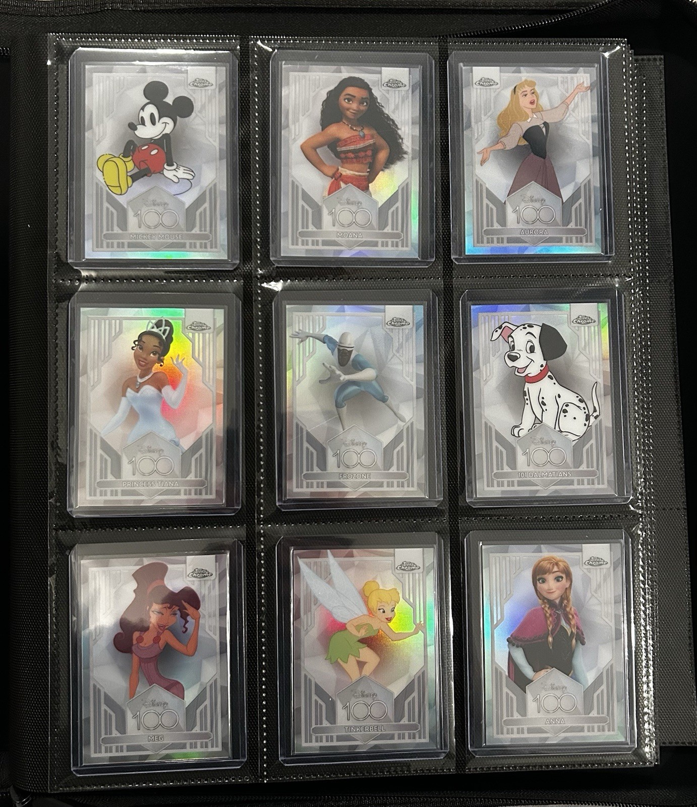2023 Topps Chrome Disney Silver Refractor Full Complete Base Set #1-100 2023 Topps Chrome Disney Silver Refractor Full Complete Base Set #1-100