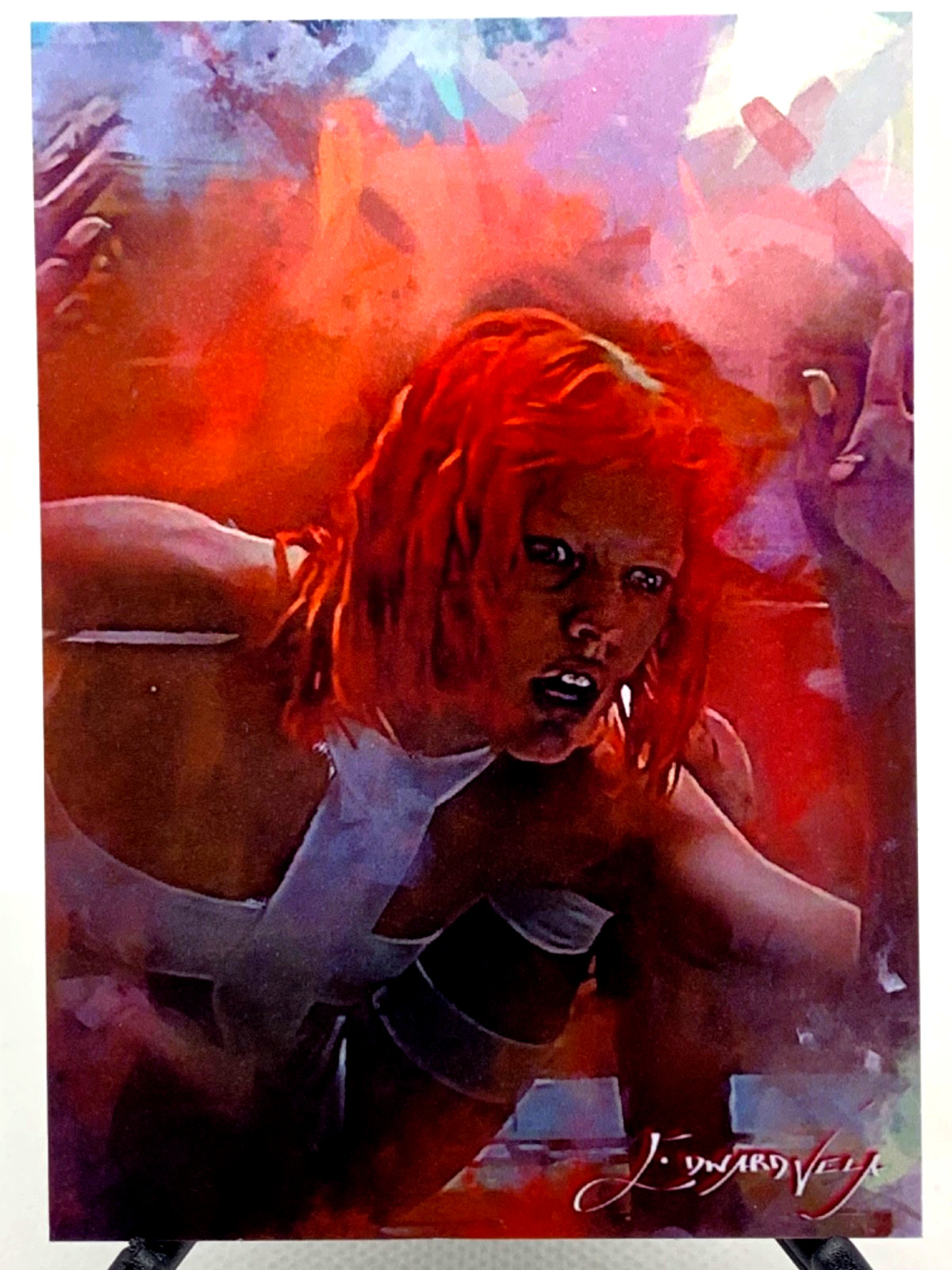 Leeloo 18/50 Limited Edition Signed Edward Vela card (Hollywood)