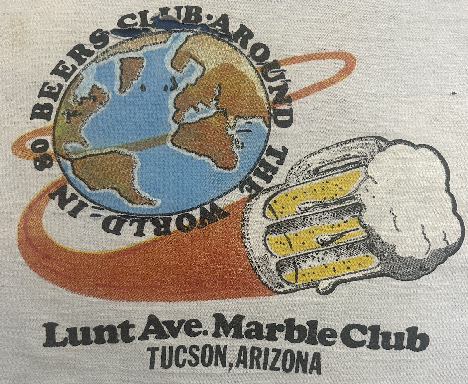 Lunt Ave Marble Club Tucson Arizona Around The World In 80 Beers Club Shirt ART