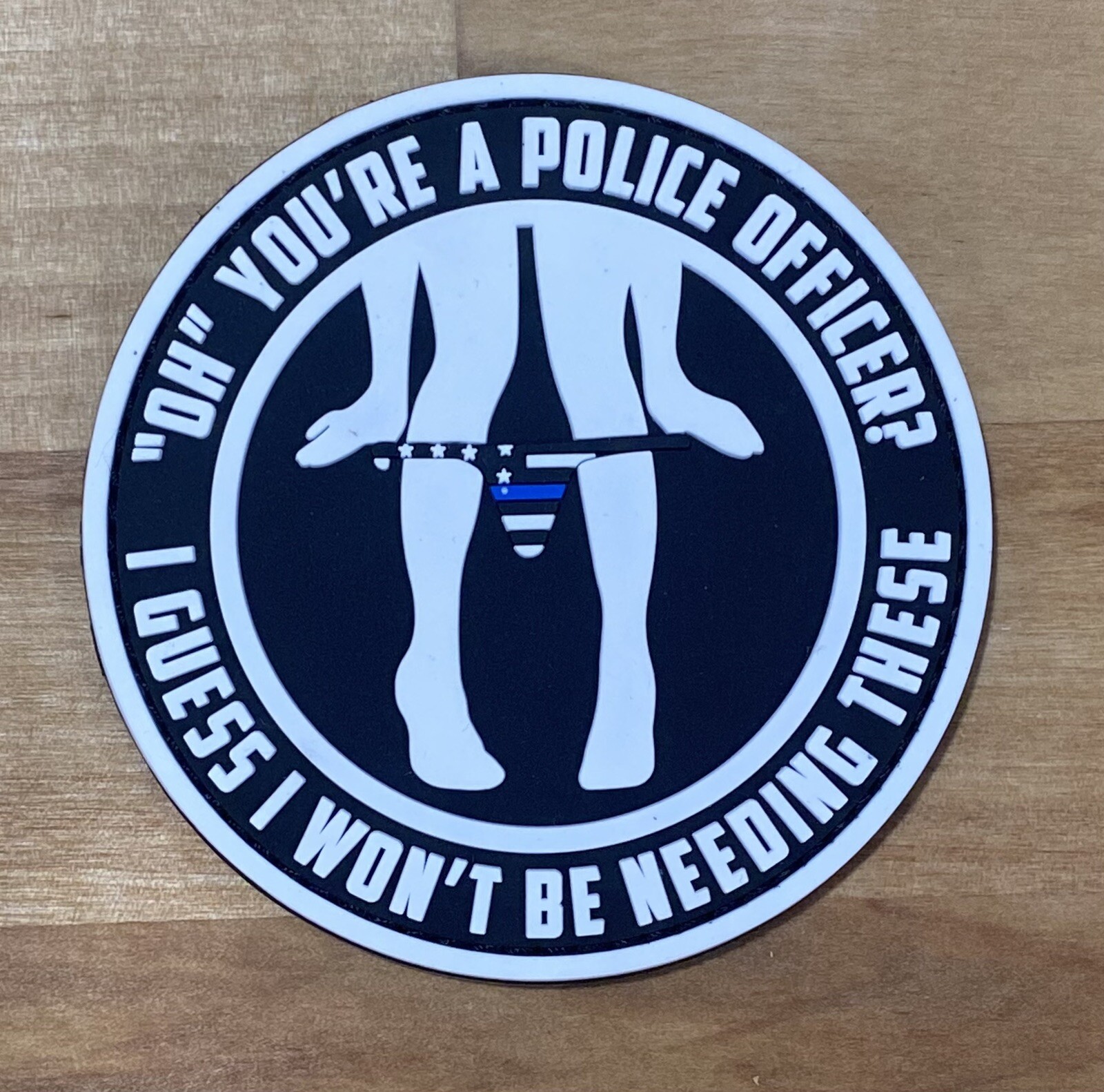 Panty dropper Police Officer  PVC Hook and Loop Patch