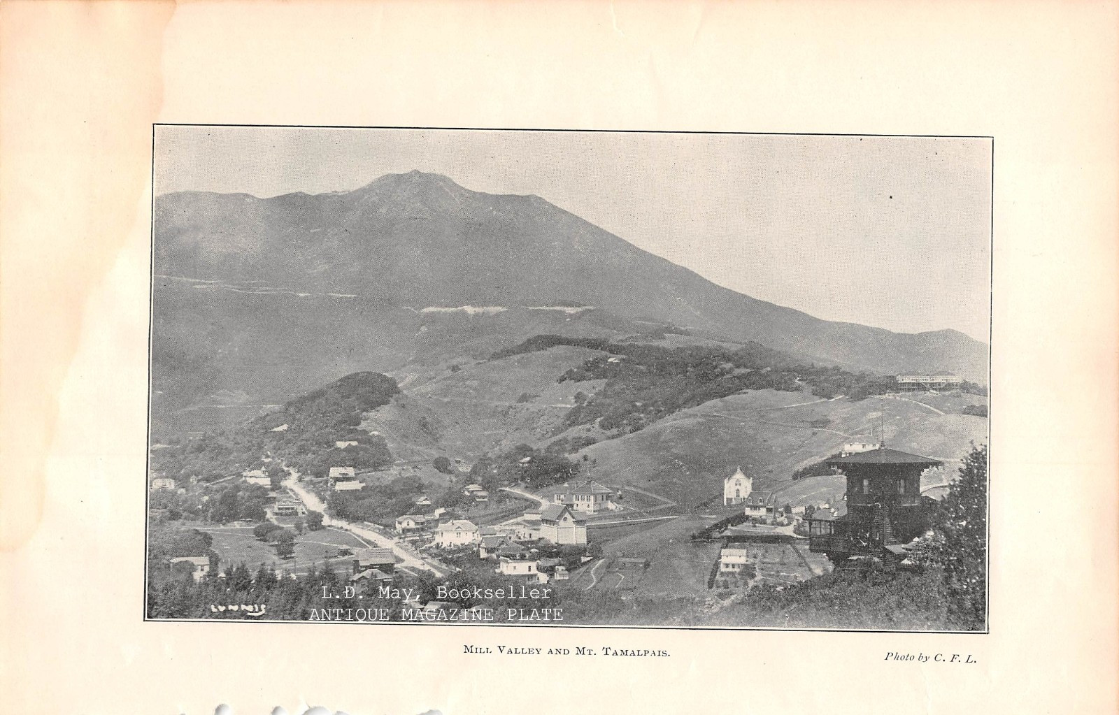 1902 MILL VALLEY CA, Mt. Tamalpais, Marin County California ANTIQUE ILLUSTRATION 1902 MILL VALLEY CA, Mt. Tamalpais, Marin County California ANTIQUE ILLUSTRATION