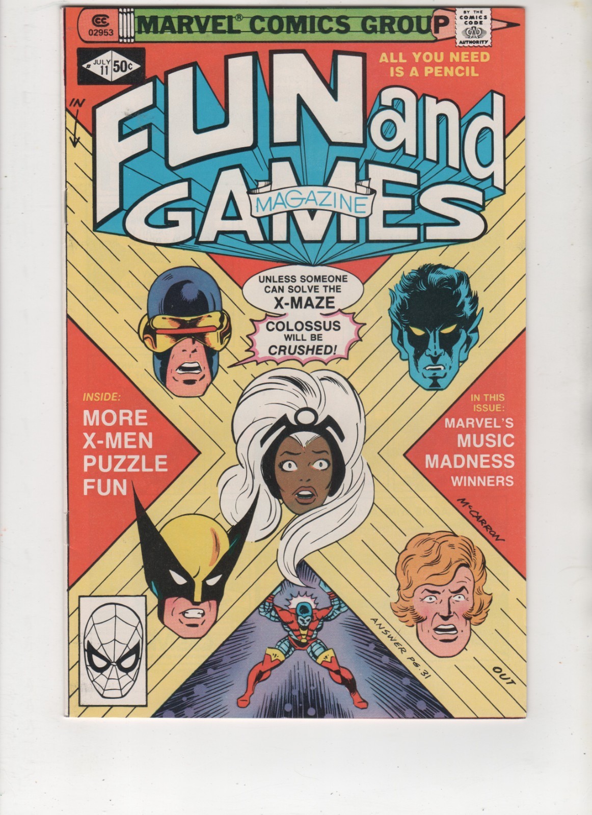 Fun and Games #11, Puzzles Not Filled, Marvel, VF/NM 9.0, 1st Print, 1990