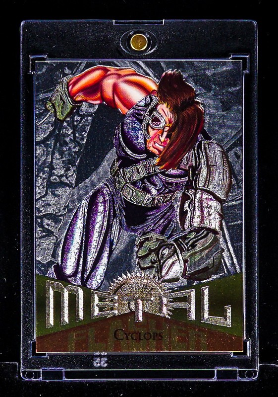 Cyclops RARE VINTAGE METAL FOIL ENERGY BLAST CARD X-Men Marvel