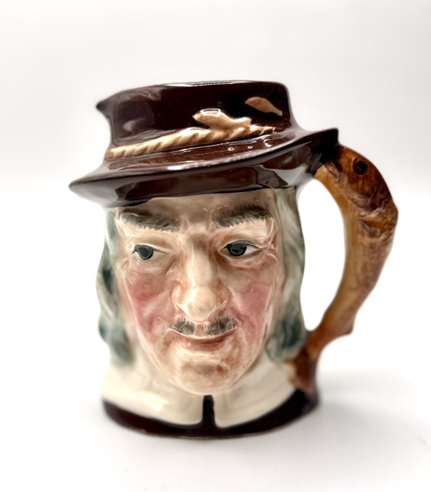 Royal Carlton Izaak Walton The Compleat Angler Toby Jug Mug 8070 Vintage England