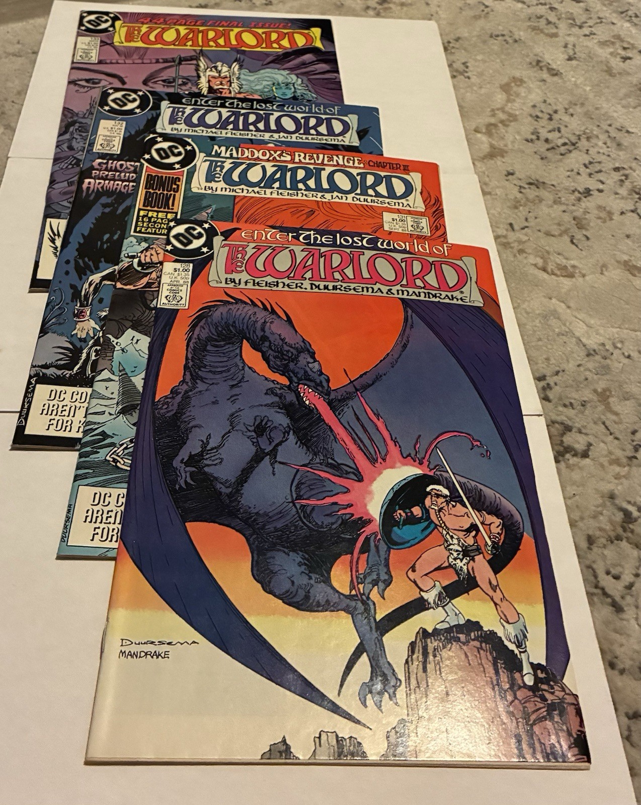 DC Comics The Warlord (1988) #128, 131, 132 & 133 DC Comics The Warlord (1988) #128, 131, 132 & 133