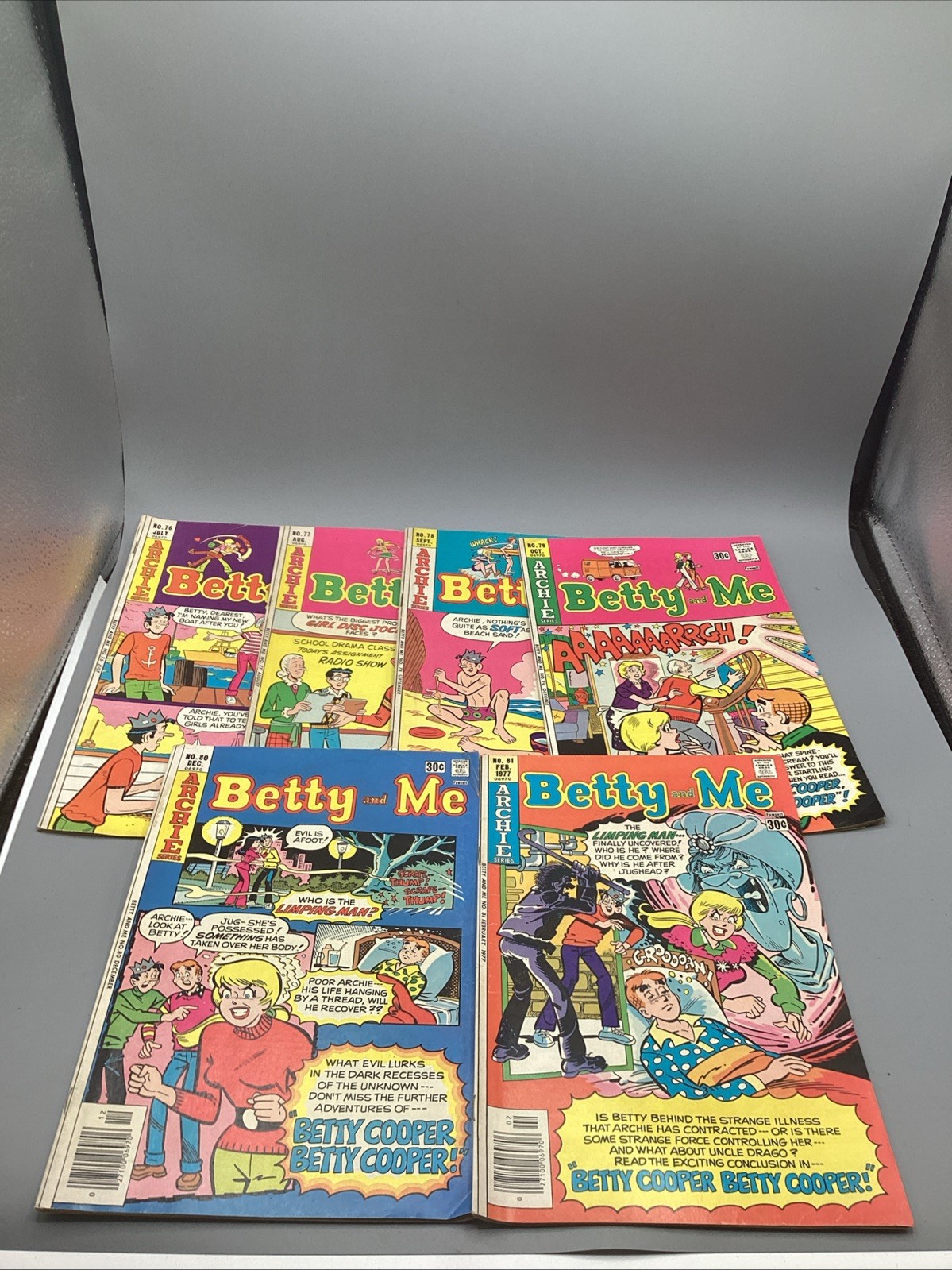 1976-77 Betty and Me Comic Lot of 6 Issues #76-81 Archie Comics Bronze Age