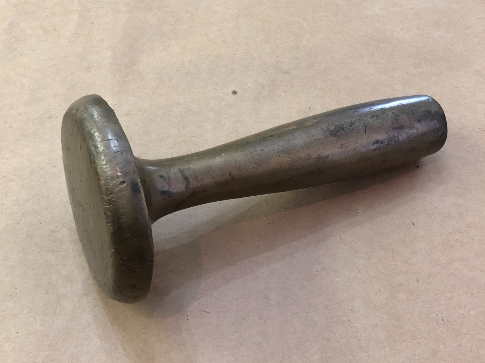 Vintage Brass Butcher's Meat Tenderizer Mallet Pounder