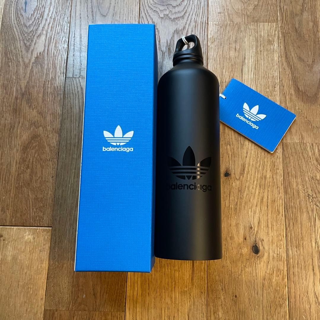 adidas x Balenciaga Black Water Bottle 25cm Collaboration New Unused