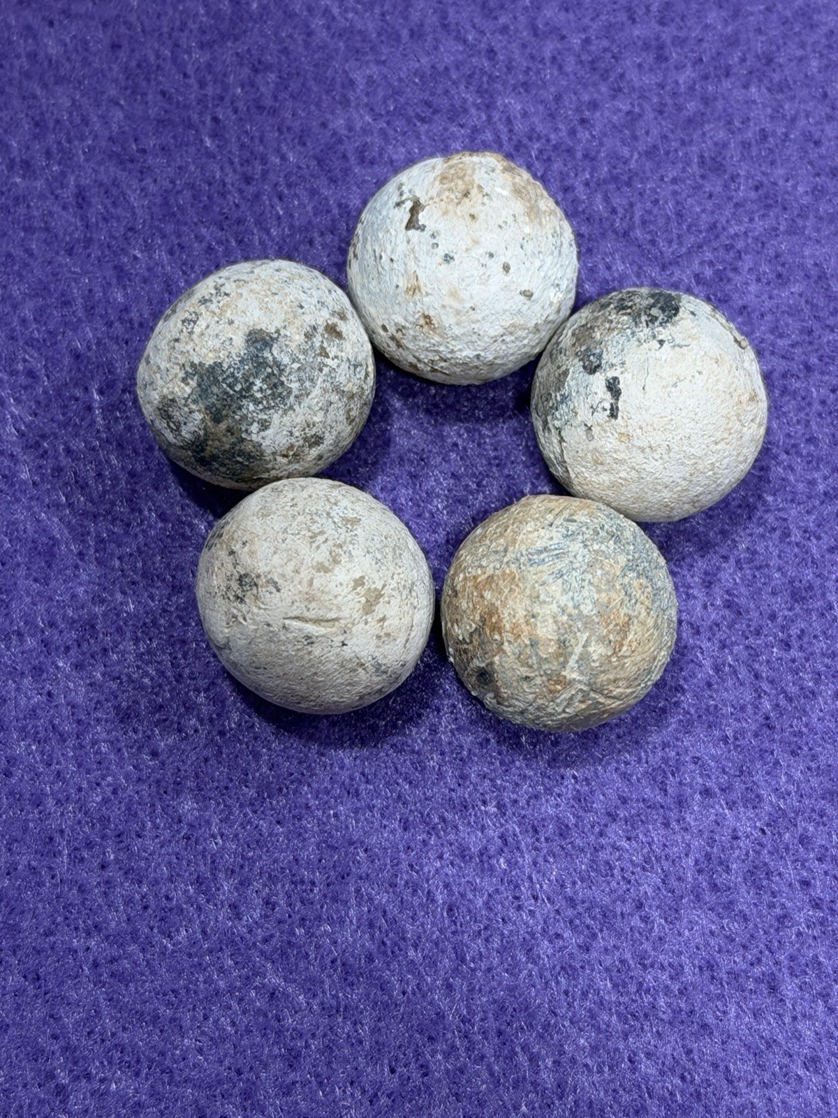 Civil War Musket Balls Dropped Lot of 5 - Richmond, VA HC26
