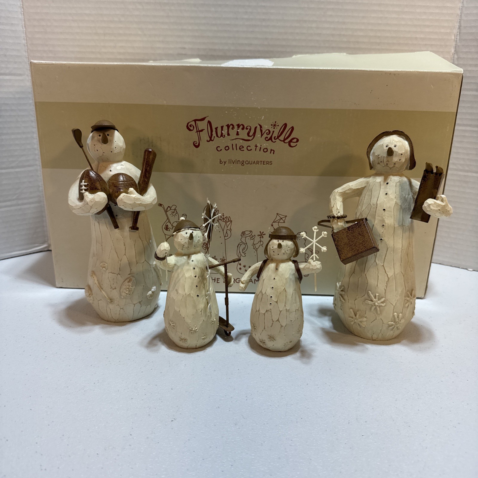 Flurryville The Berg Family Snowman 4 Piece Set With Original Box