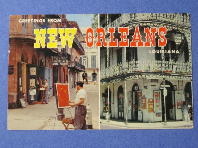 1958 Greetings From New Orleans, Louisiana Postcard