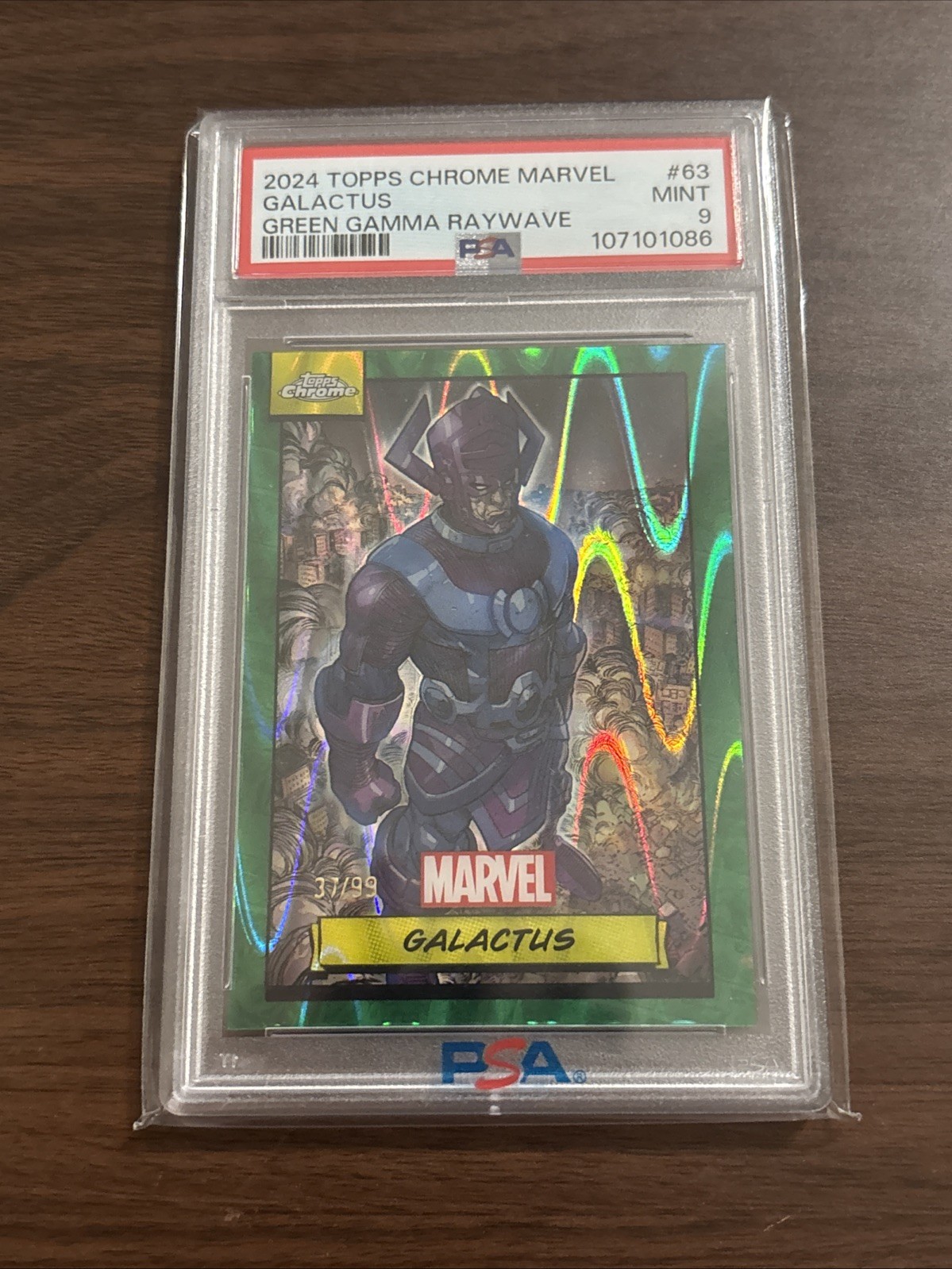2024 Topps Chrome Galactus Green Gamma Raywave PSA 9 /99