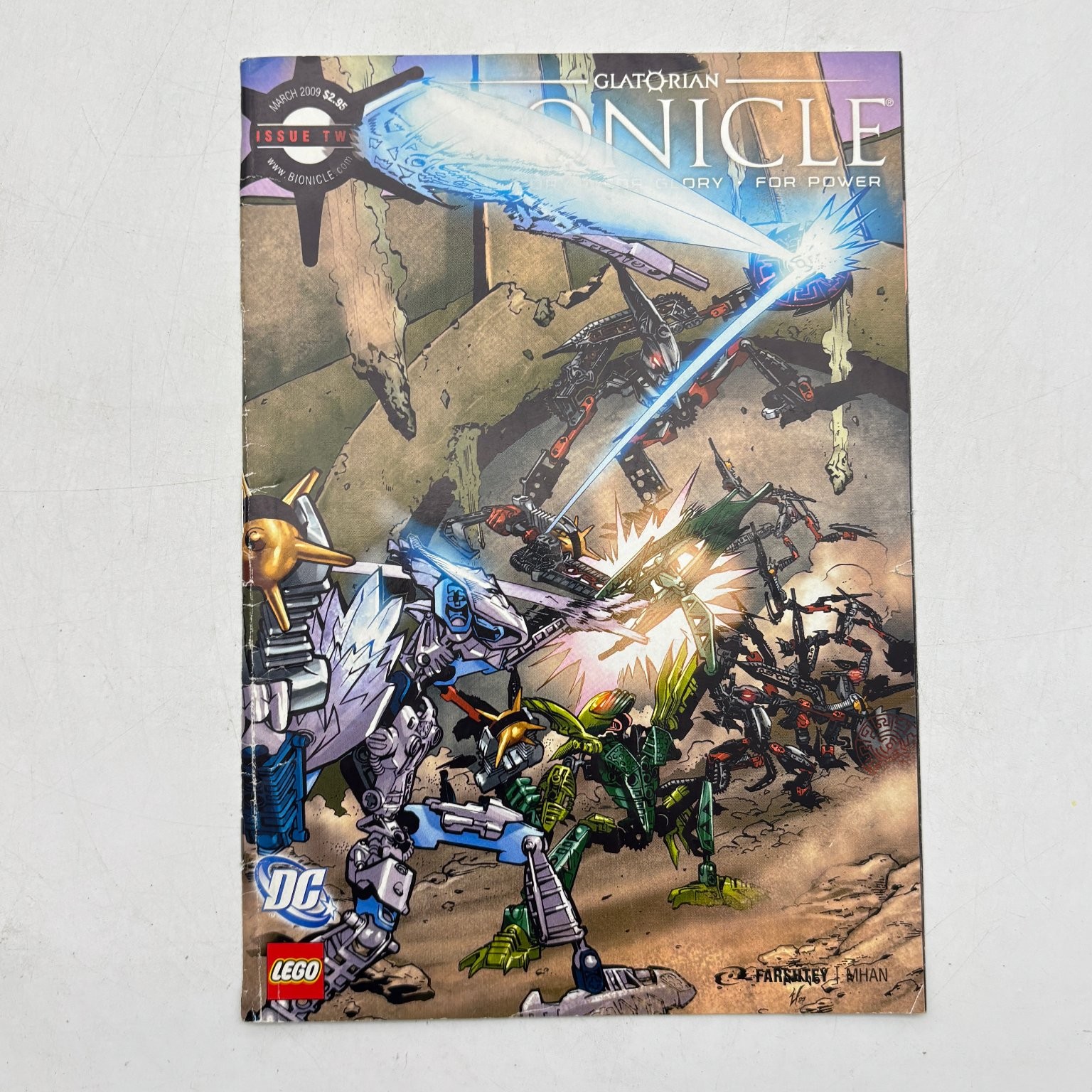LEGO Bionicle Glatorian #2 DC Comics March 2009 Farshtey Mhan